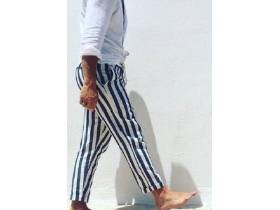 Pantalon à rayures hommes