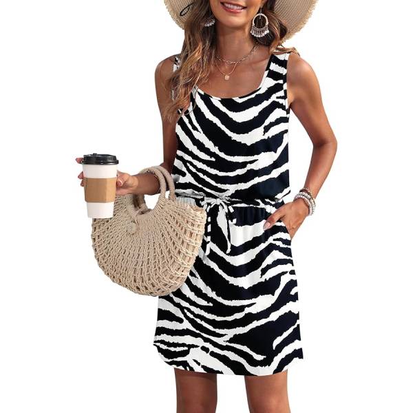 Robe d'été sans Manches pour Femmes 