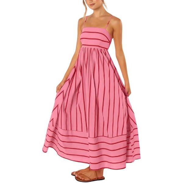 Robe longue à smocks