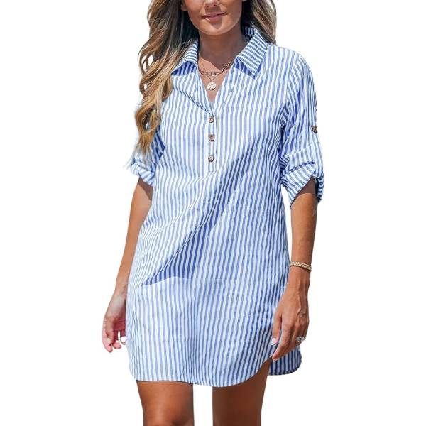 Femme Casual Robe Chemise